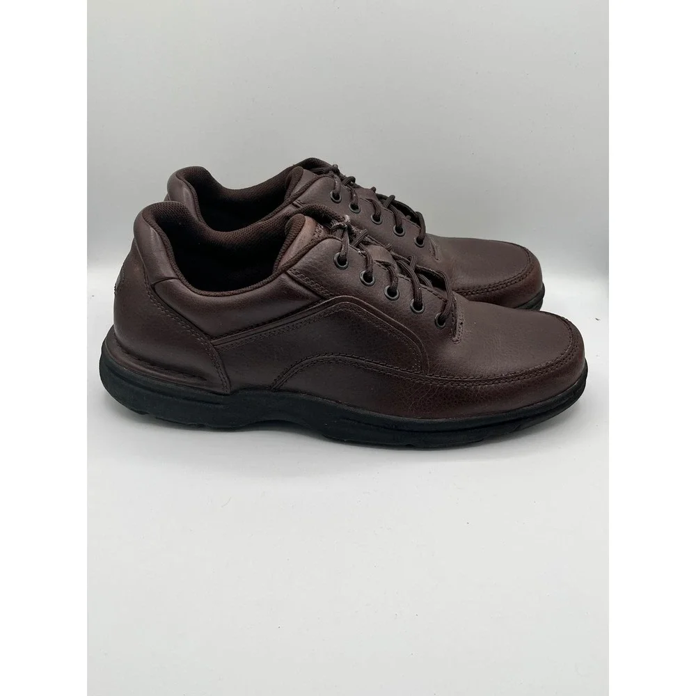 Rockport Men World Tour Classic Brown Leather Walking Shoes K71201 Size 11.5 M